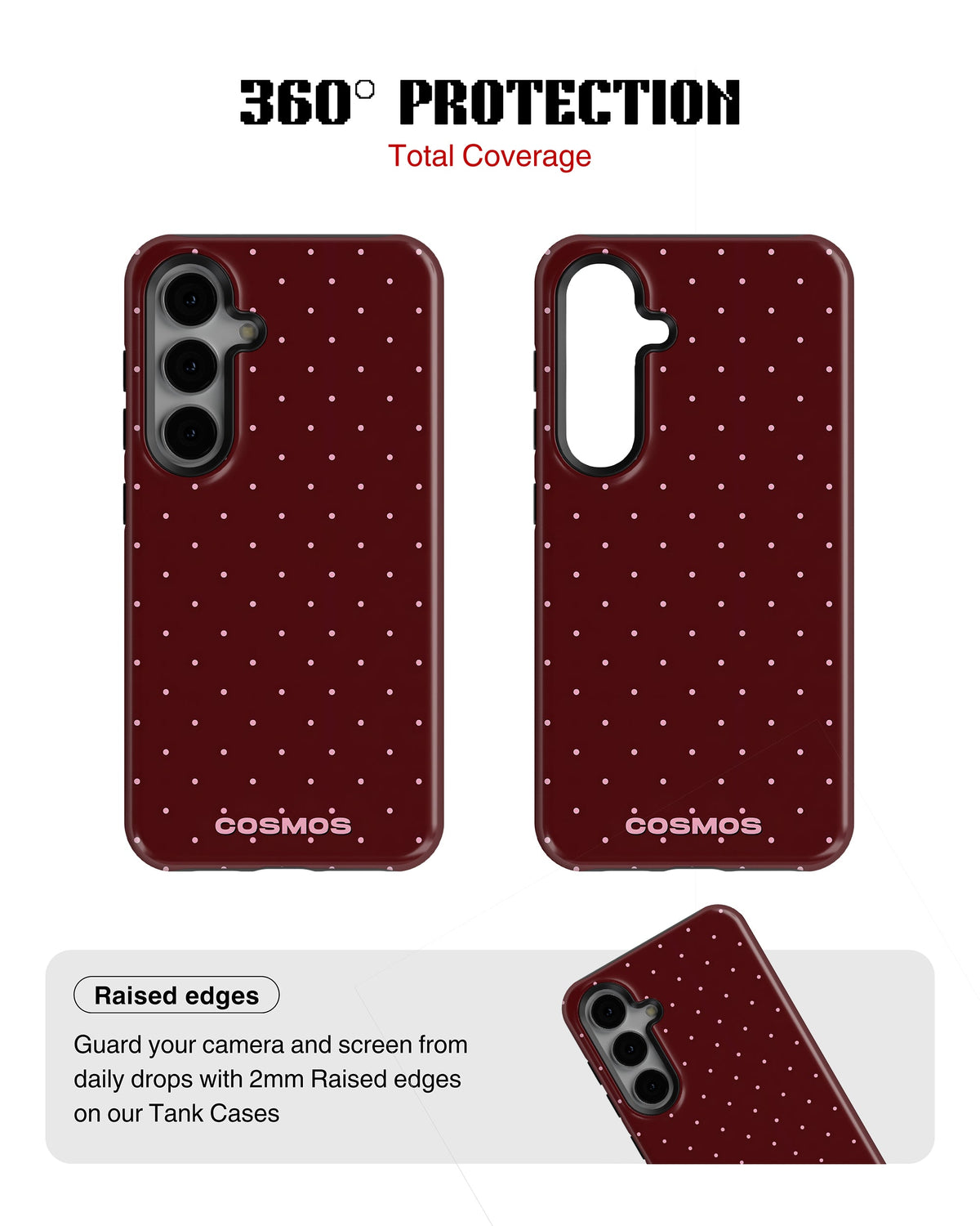 Samsung Galaxy S23 Plus Tank Case | Textures (Velvet Dots)