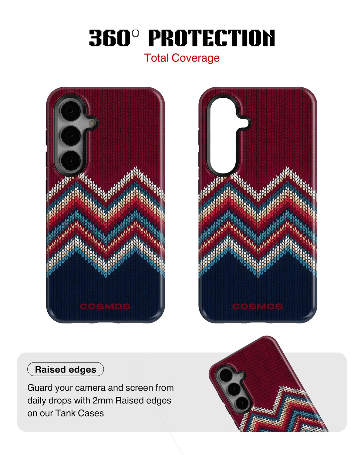 Samsung Galaxy S23 Tank Case | Textures (Winter Chevron)