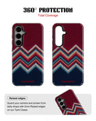 Samsung Galaxy S24 Tank Case | Textures (Winter Chevron)