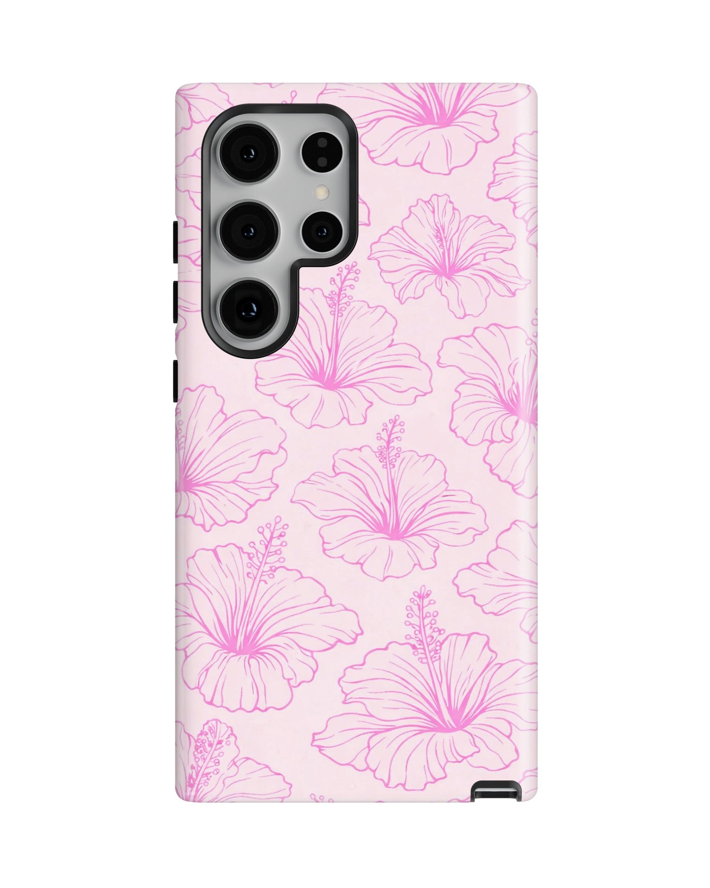 Samsung Galaxy S24 Ultra Tank Case | Girls Aesthetics (Blush Hibiscus)