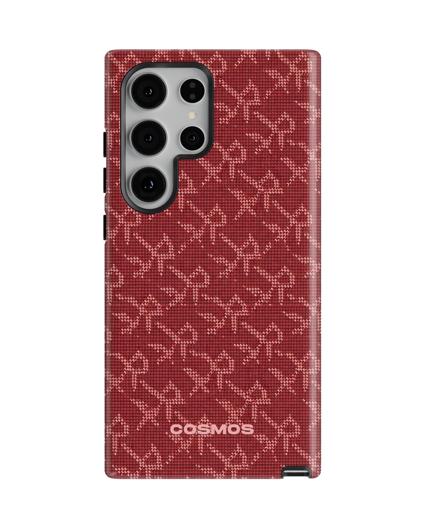 Samsung Galaxy S24 Ultra Tank Case | Textures (Crimson Knit)