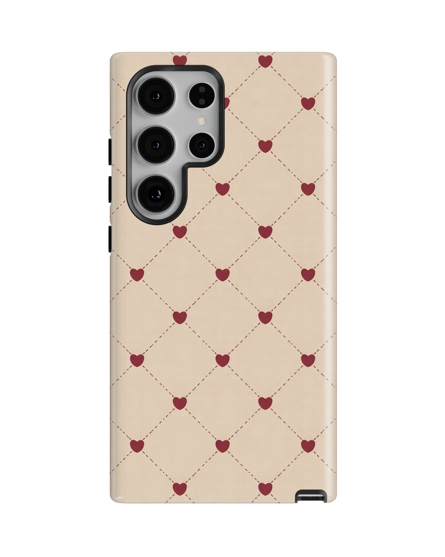 Samsung Galaxy S23 Ultra Tank Case | Girls Aesthetics (Heart Lattice)
