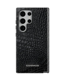 Samsung Galaxy S23 Ultra Tank Case | Textures (Obsidian Croc)