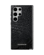 Samsung Galaxy S24 Ultra Tank Case | Textures (Obsidian Croc)