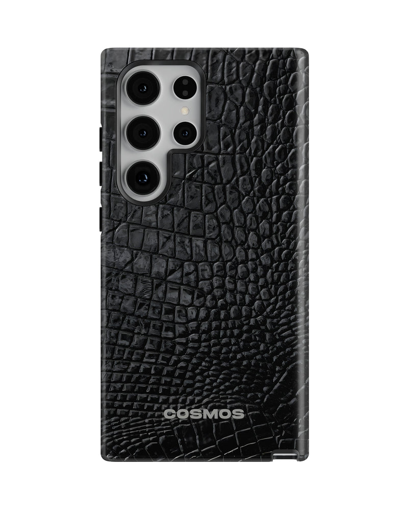 Samsung Galaxy S24 Ultra Tank Case | Textures (Obsidian Croc)