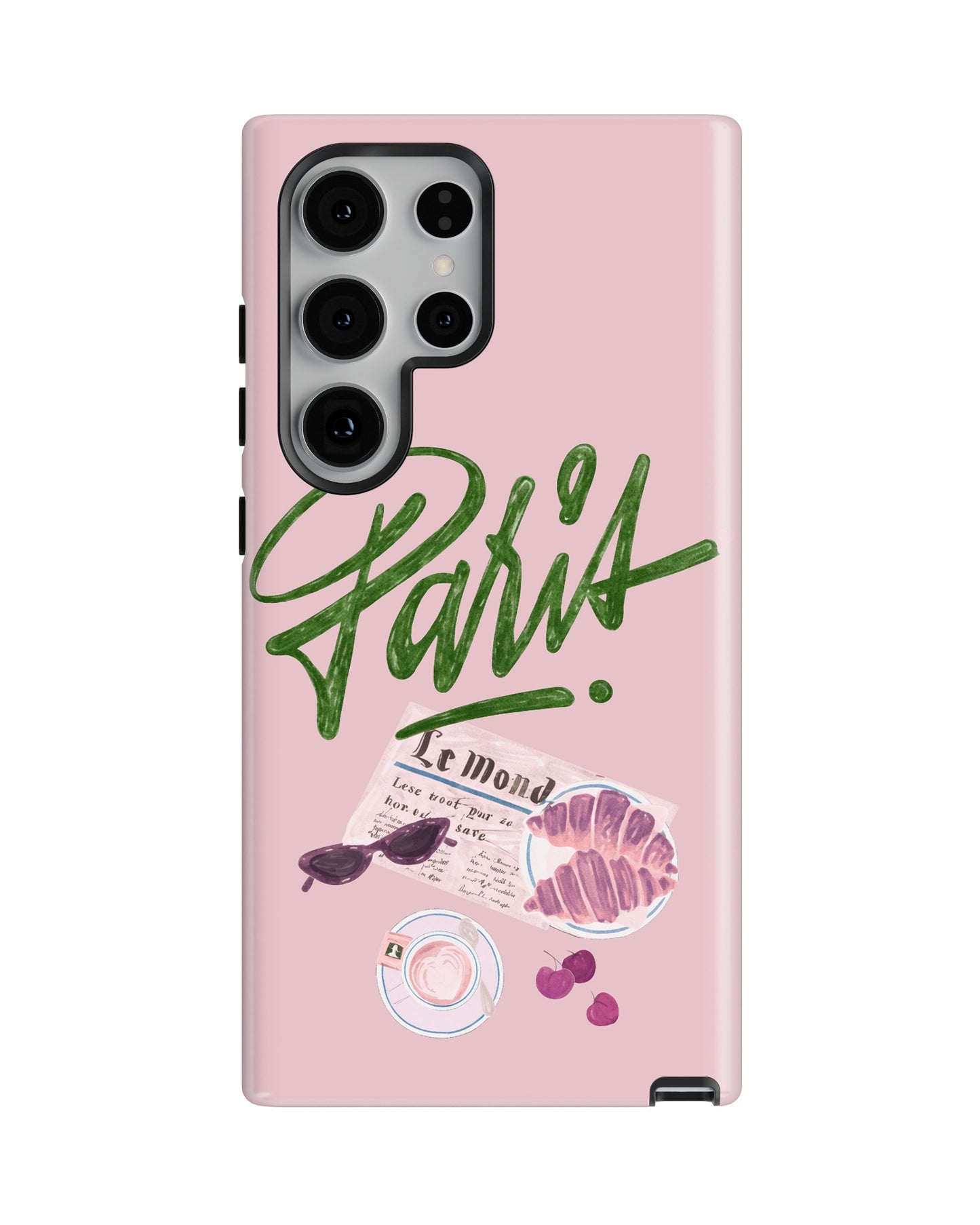 Samsung Galaxy S23 Ultra Tank Case | Girls Aesthetics (Paris Pink)