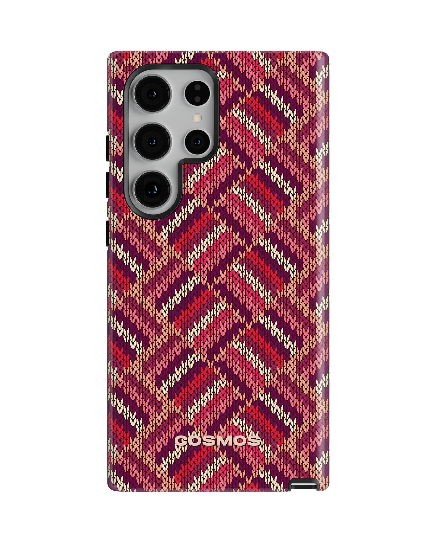 Samsung Galaxy S23 Ultra Tank Case | Textures (Ruby Weave)