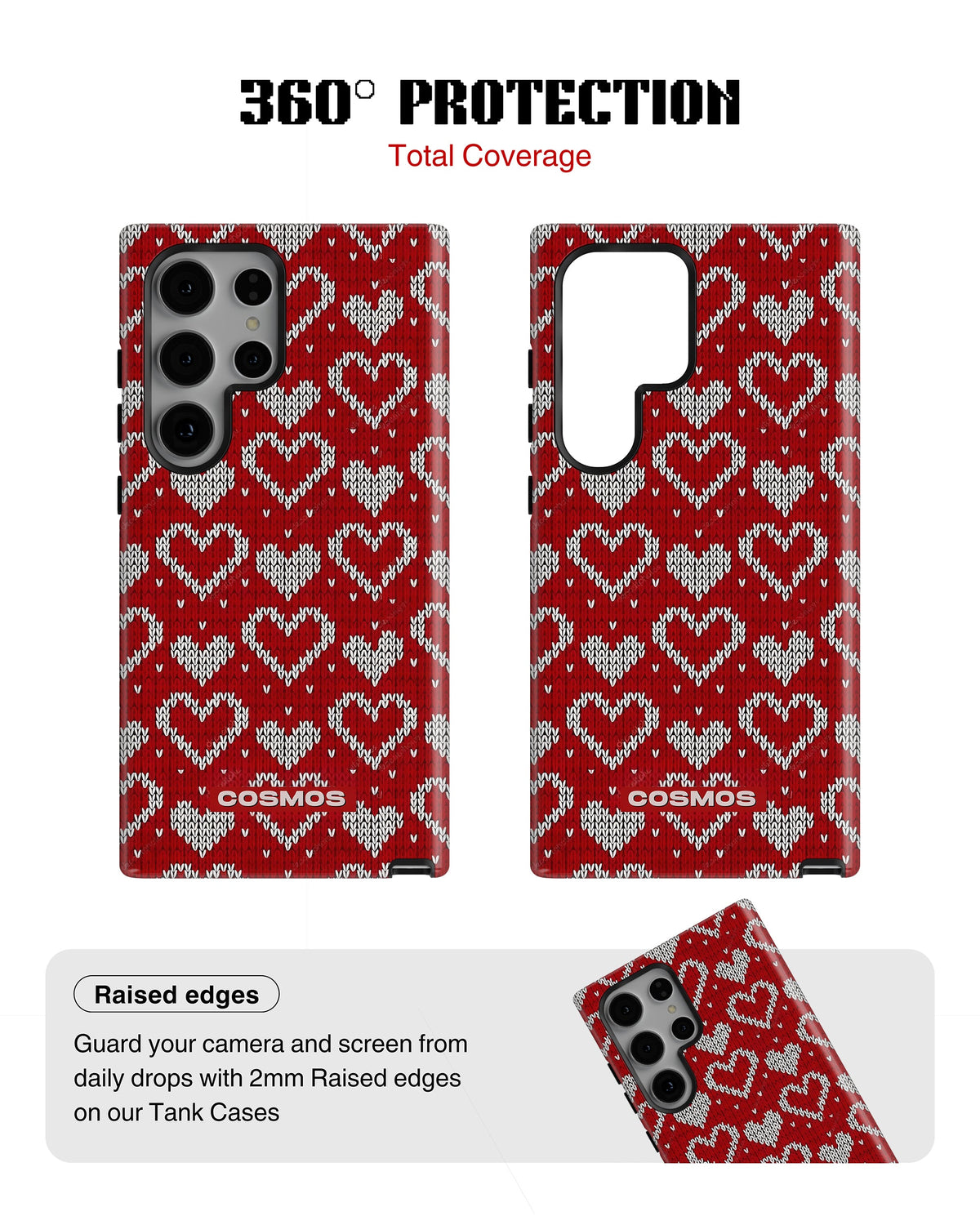 Samsung Galaxy S23 Ultra Tank Case | Textures (Candy Hearts)