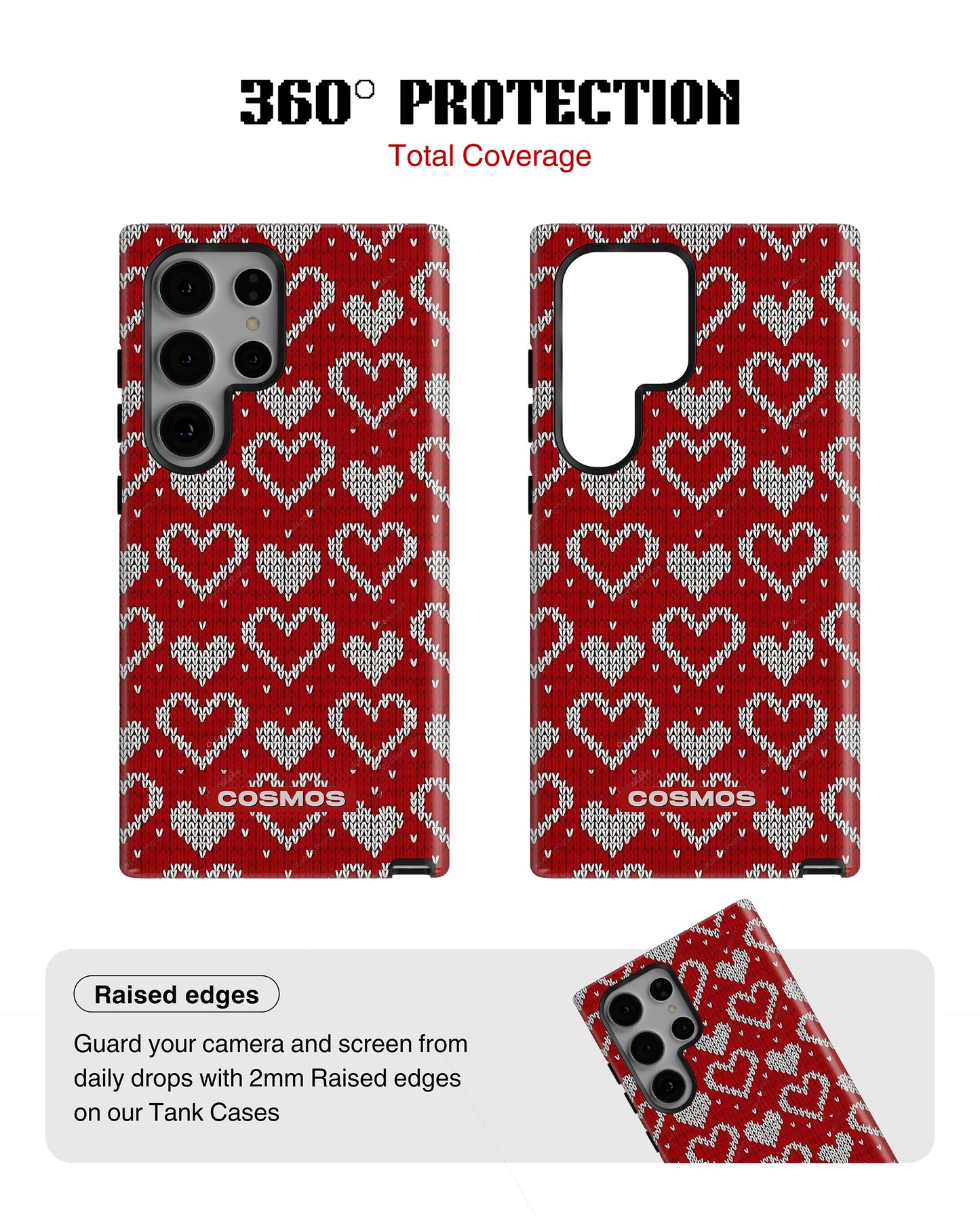 Samsung Galaxy S23 Ultra Tank Case | Textures (Candy Hearts)