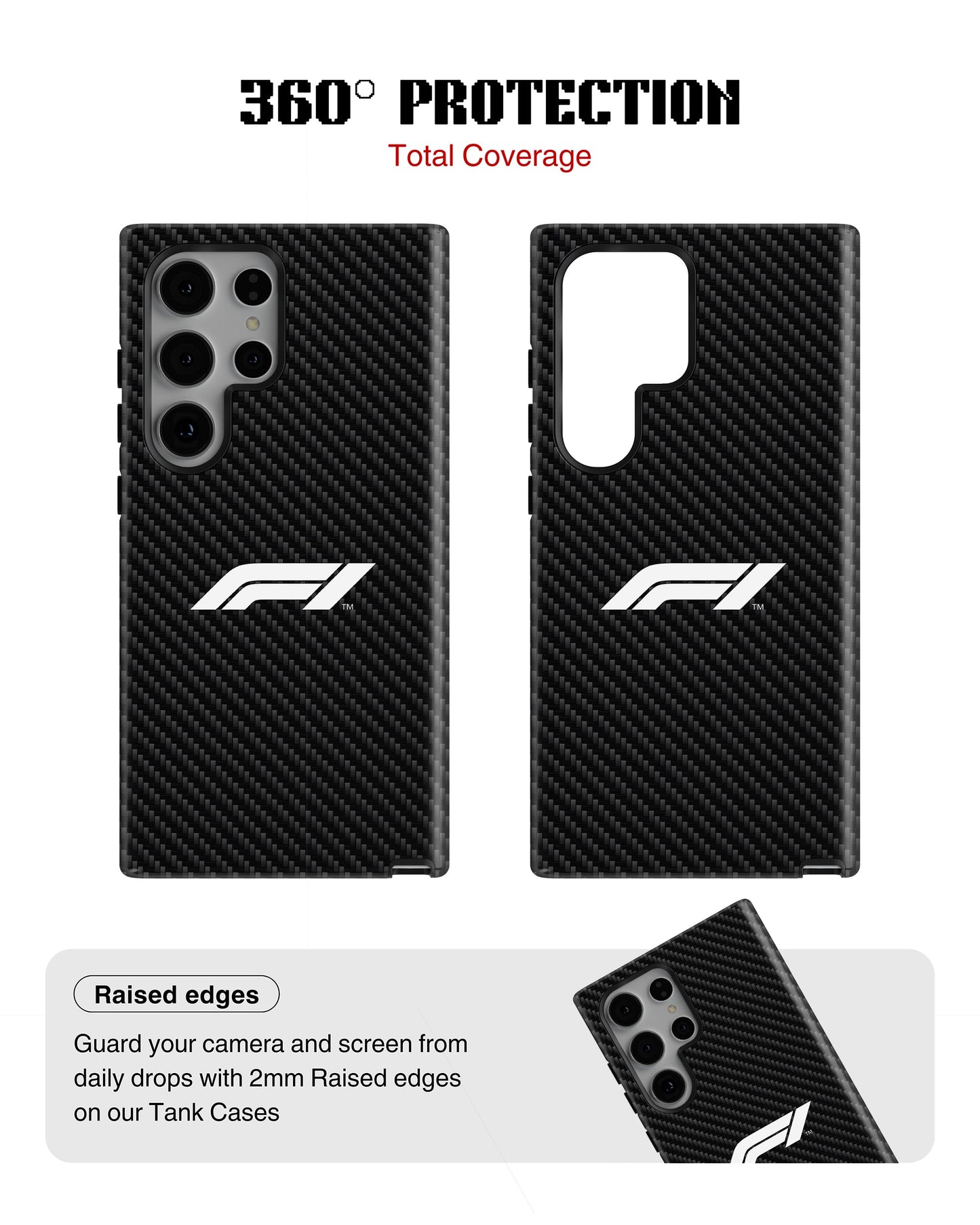 Samsung Galaxy S24 Ultra Tank Case | Formula 1 (Carbon Grid)