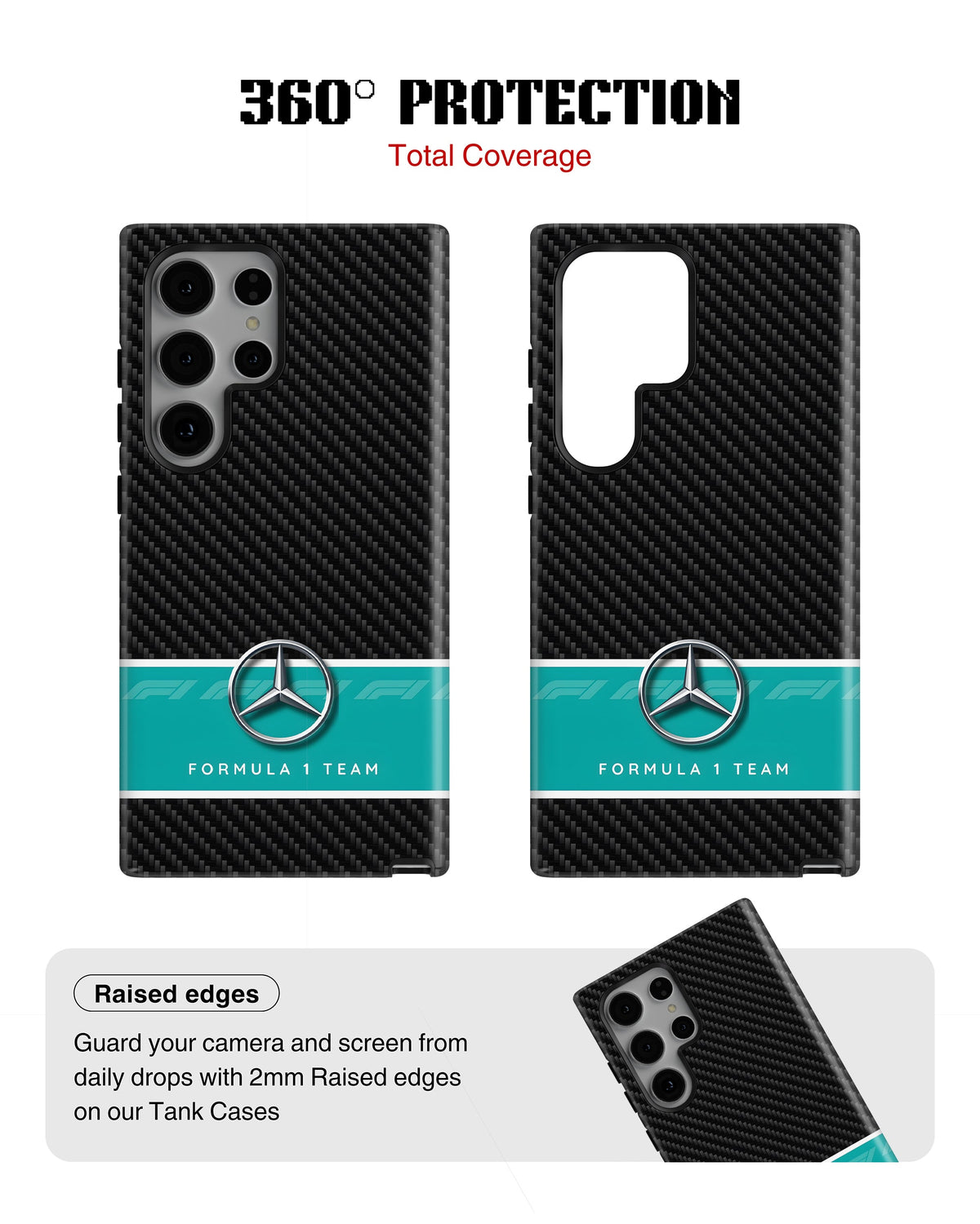 Samsung Galaxy S23 Ultra Tank Case | Formula 1 (Carbon Mercedes)