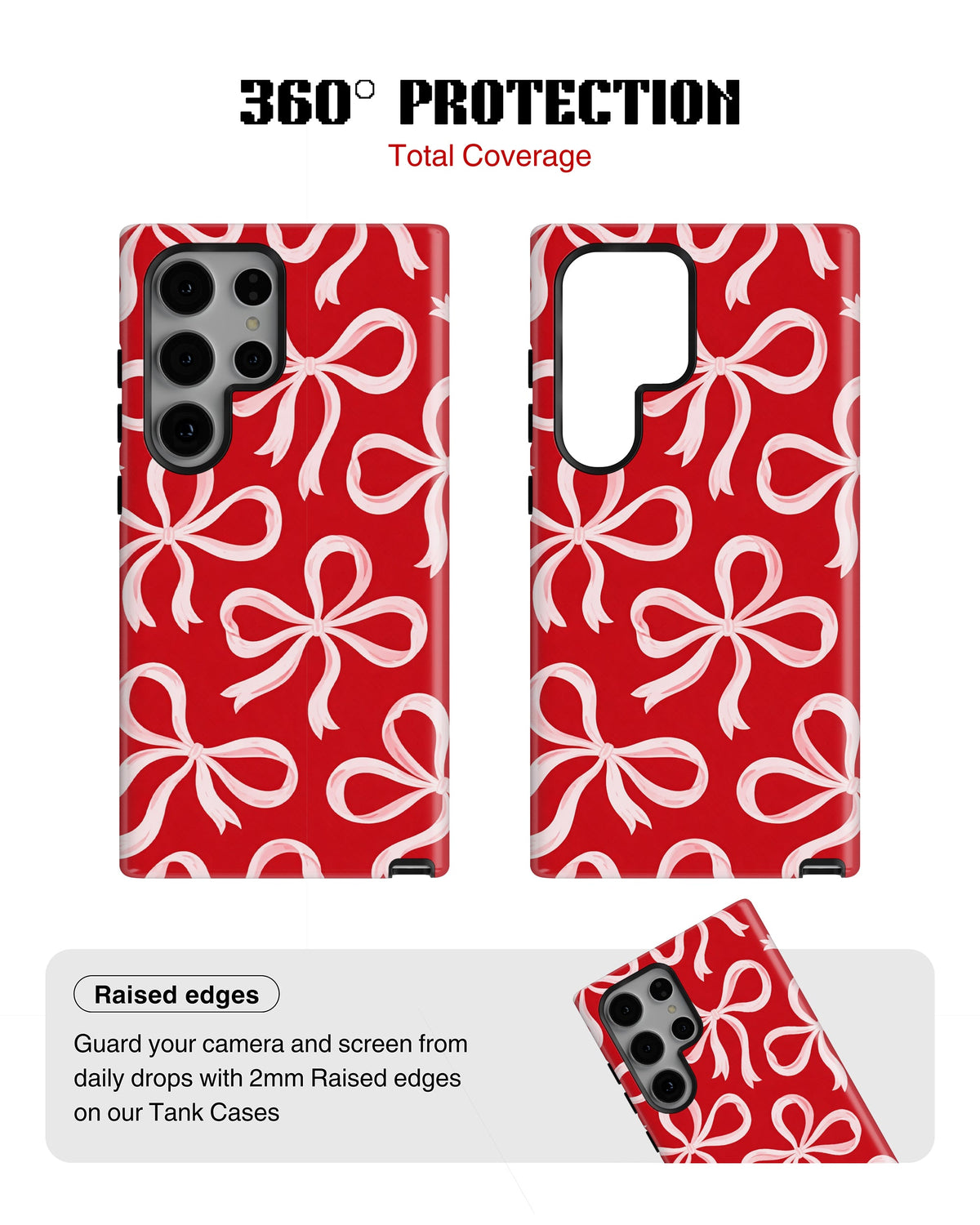 Samsung Galaxy S24 Ultra Tank Case | Girls Aesthetics (Crimson Bows)