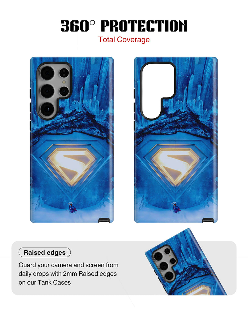 Samsung Galaxy S23 Ultra Tank Case | Superhero (Crystal Fortress)