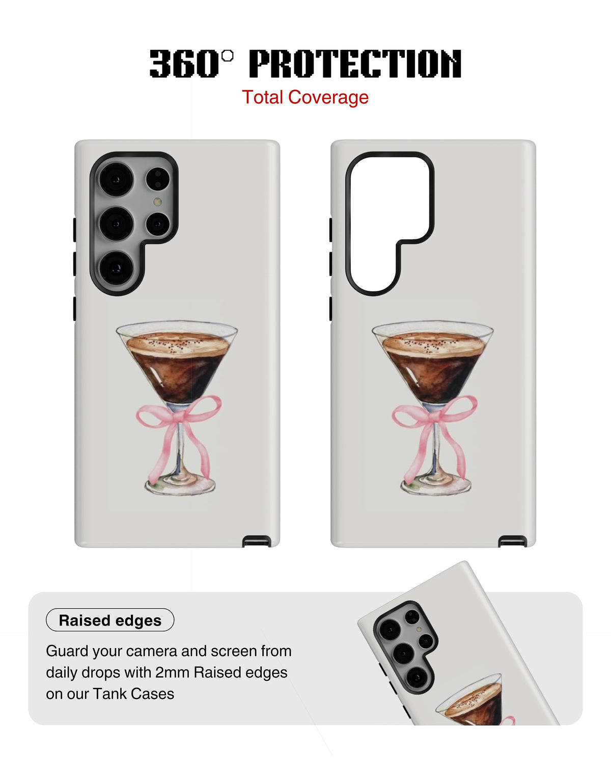Samsung Galaxy S23 Ultra Tank Case | Girls Aesthetics (Espresso Bow)