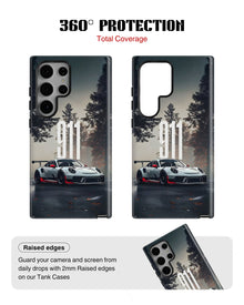 Samsung Galaxy S23 Ultra Tank Case | Sports Car (Forest Run)