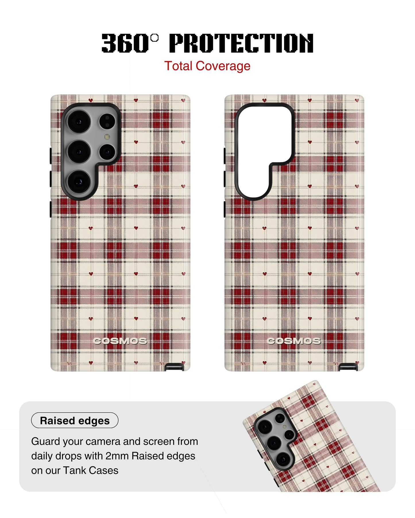 Samsung Galaxy S23 Ultra Tank Case | Textures (Heritage Plaid)