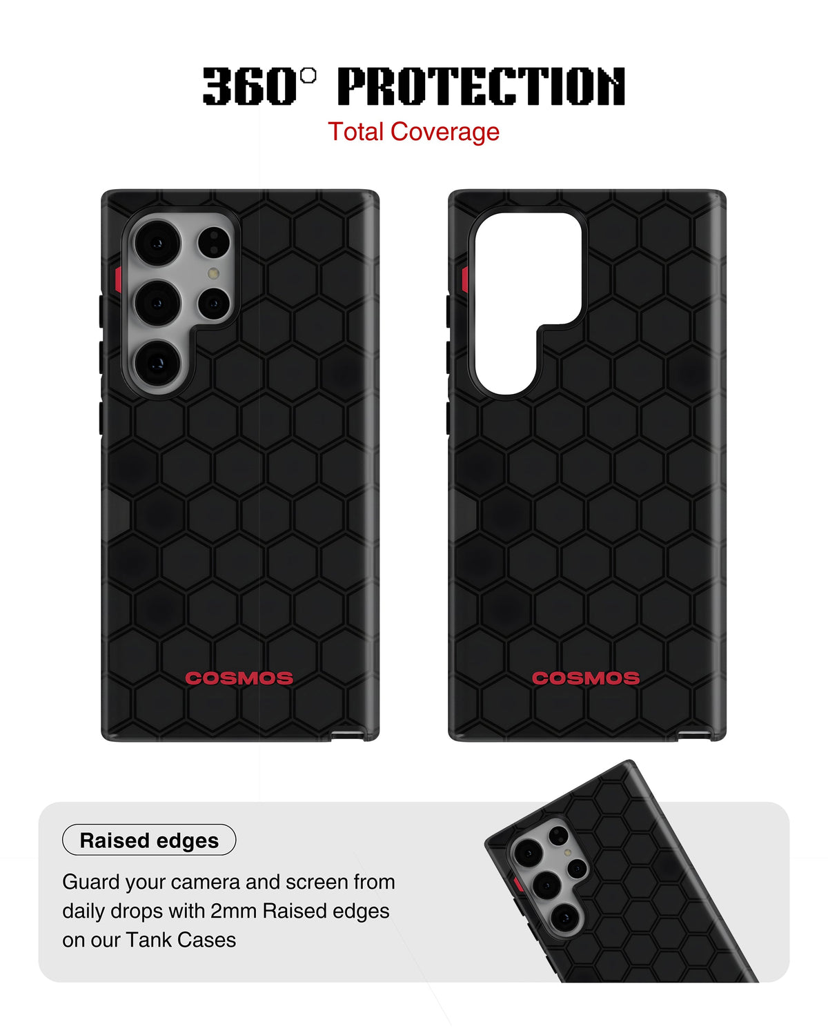 Samsung Galaxy S23 Ultra Tank Case | Textures (Hex Core)