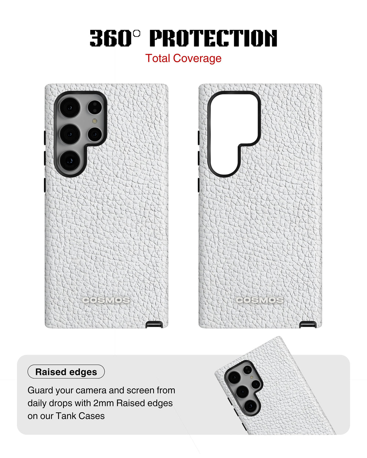 Samsung Galaxy S23 Ultra Tank Case | Textures (Ivory Grain)