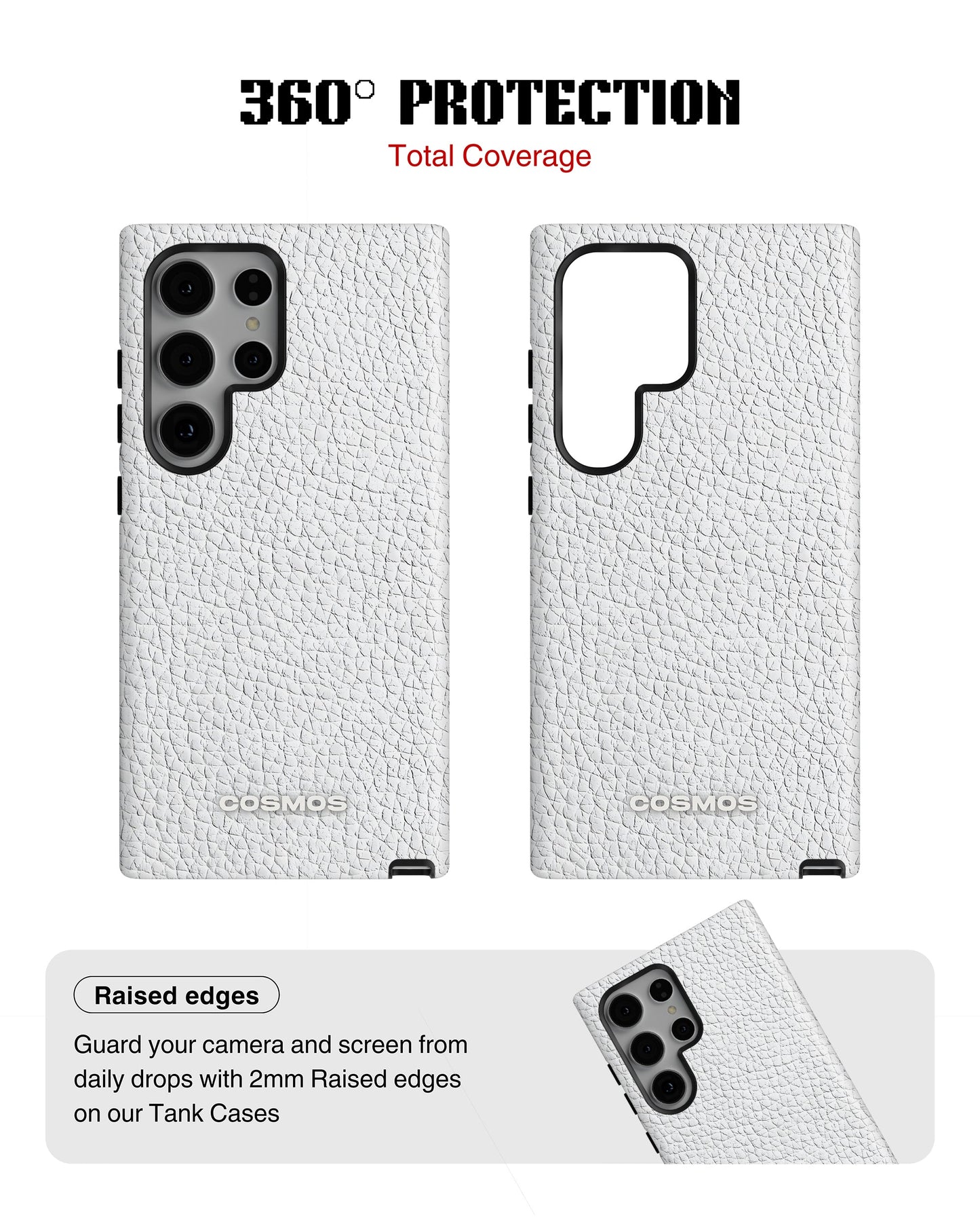 Samsung Galaxy S23 Ultra Tank Case | Textures (Ivory Grain)