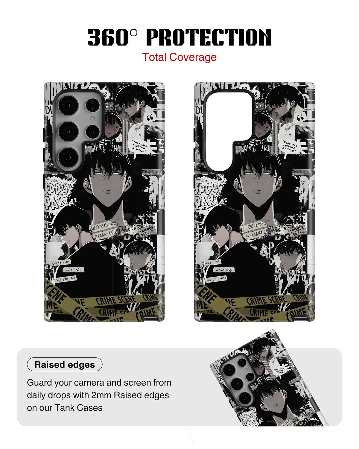 Samsung Galaxy S24 Ultra Tank Case | Anime (Manga Noir)