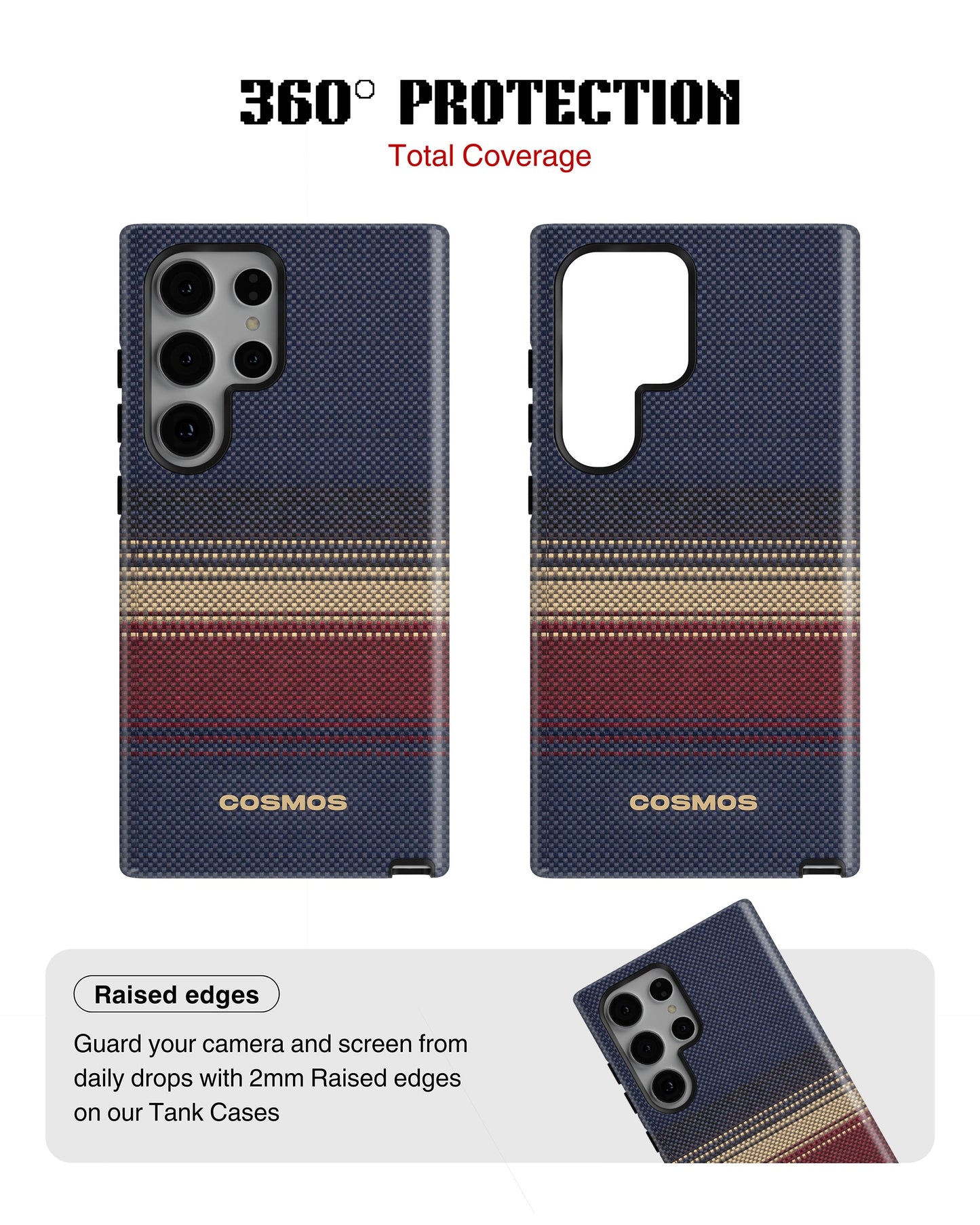 Samsung Galaxy S24 Ultra Tank Case | Textures (Midnight Border)