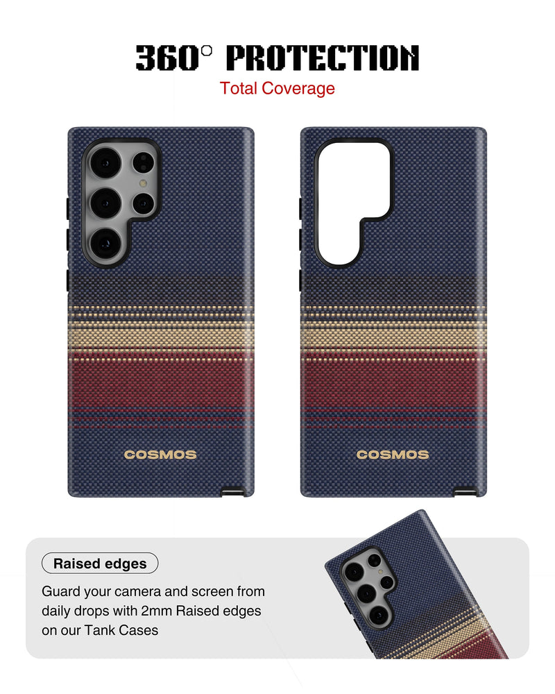 Samsung Galaxy S24 Ultra Tank Case | Textures (Midnight Border)