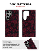 Samsung Galaxy S23 Ultra Tank Case | Textures (Midnight Rose)