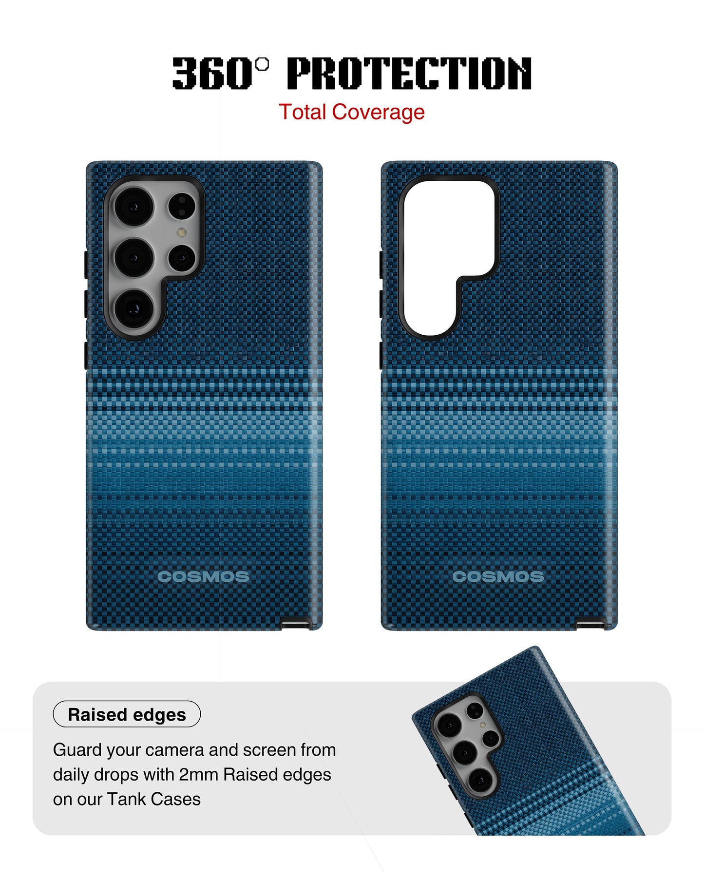 Samsung Galaxy S23 Ultra Tank Case | Textures (Ocean Stitch)