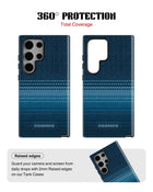Samsung Galaxy S24 Ultra Tank Case | Textures (Ocean Stitch)