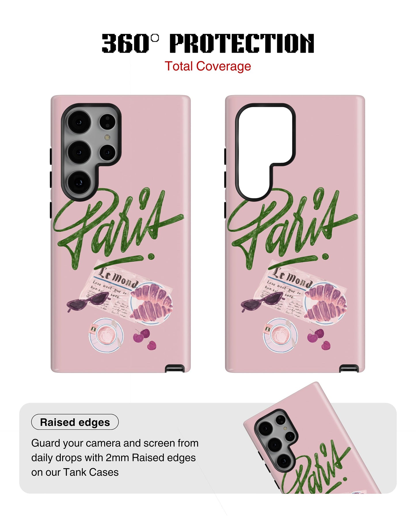 Samsung Galaxy S23 Ultra Tank Case | Girls Aesthetics (Paris Pink)