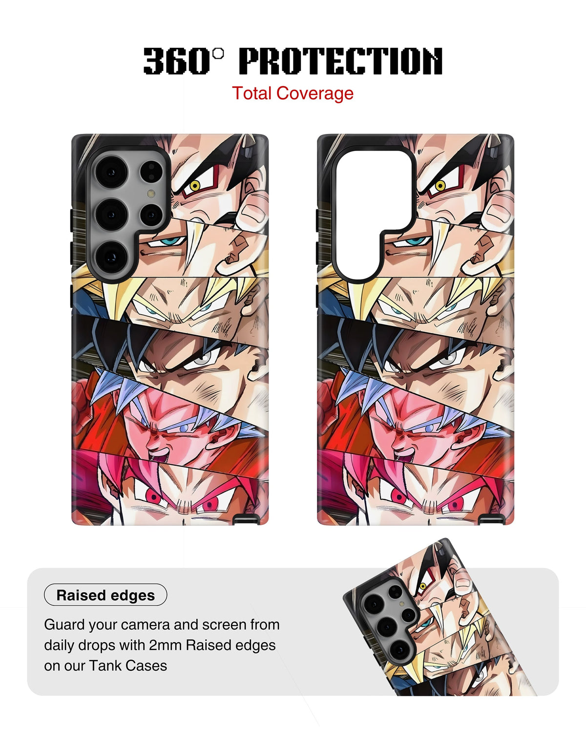 Samsung Galaxy S23 Ultra Tank Case | Anime (Saiyan Faces)