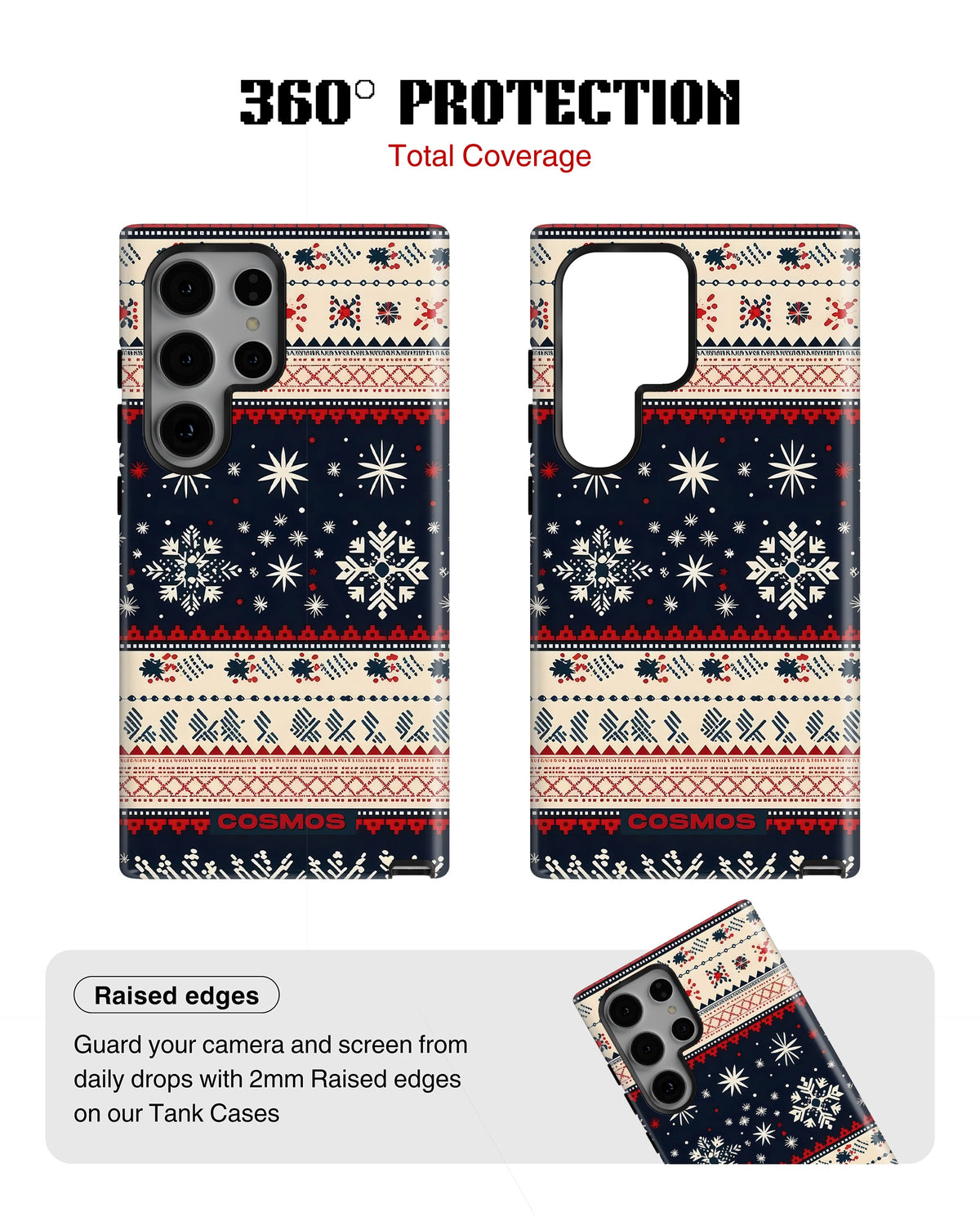 Samsung Galaxy S23 Ultra Tank Case | Textures (Snowfall Classic)