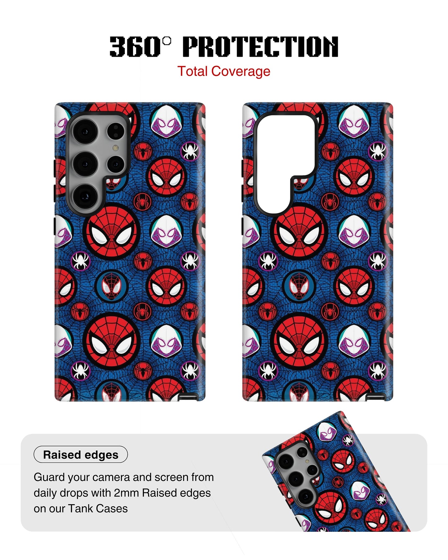 Samsung Galaxy S23 Ultra Tank Case | Superhero (Spider Icons)