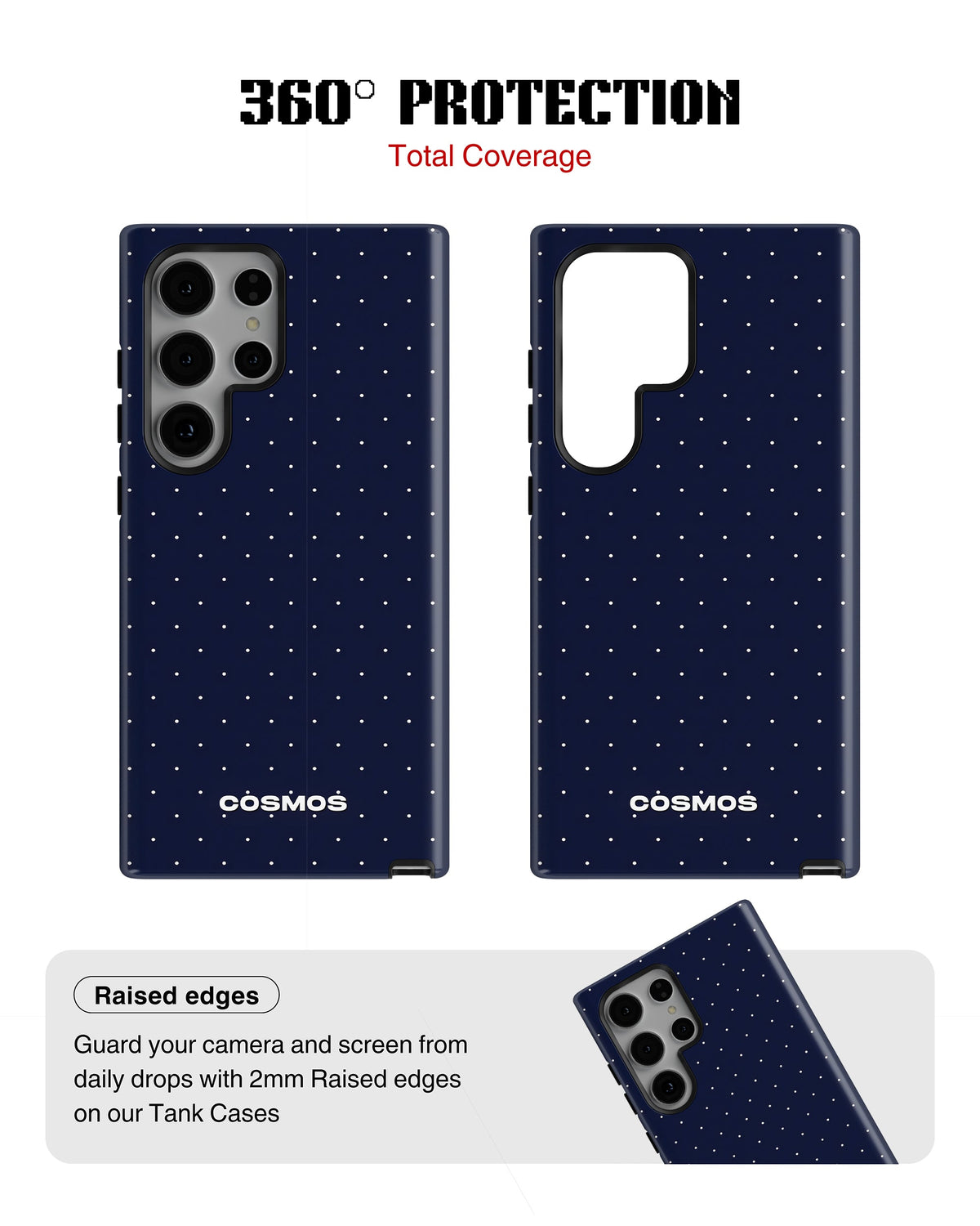 Samsung Galaxy S23 Ultra Tank Case | Textures (Starlight Navy)