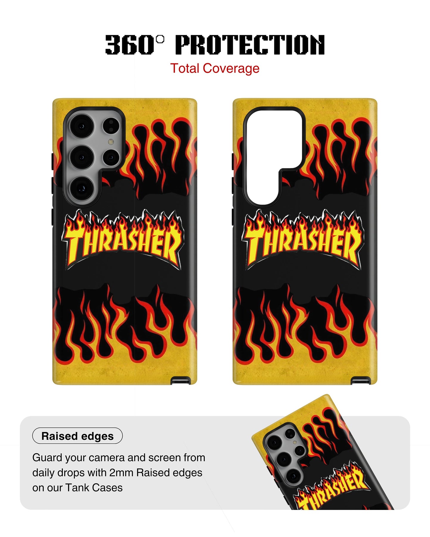 Samsung Galaxy S23 Ultra Tank Case | Modernism (Thrasher Flame)