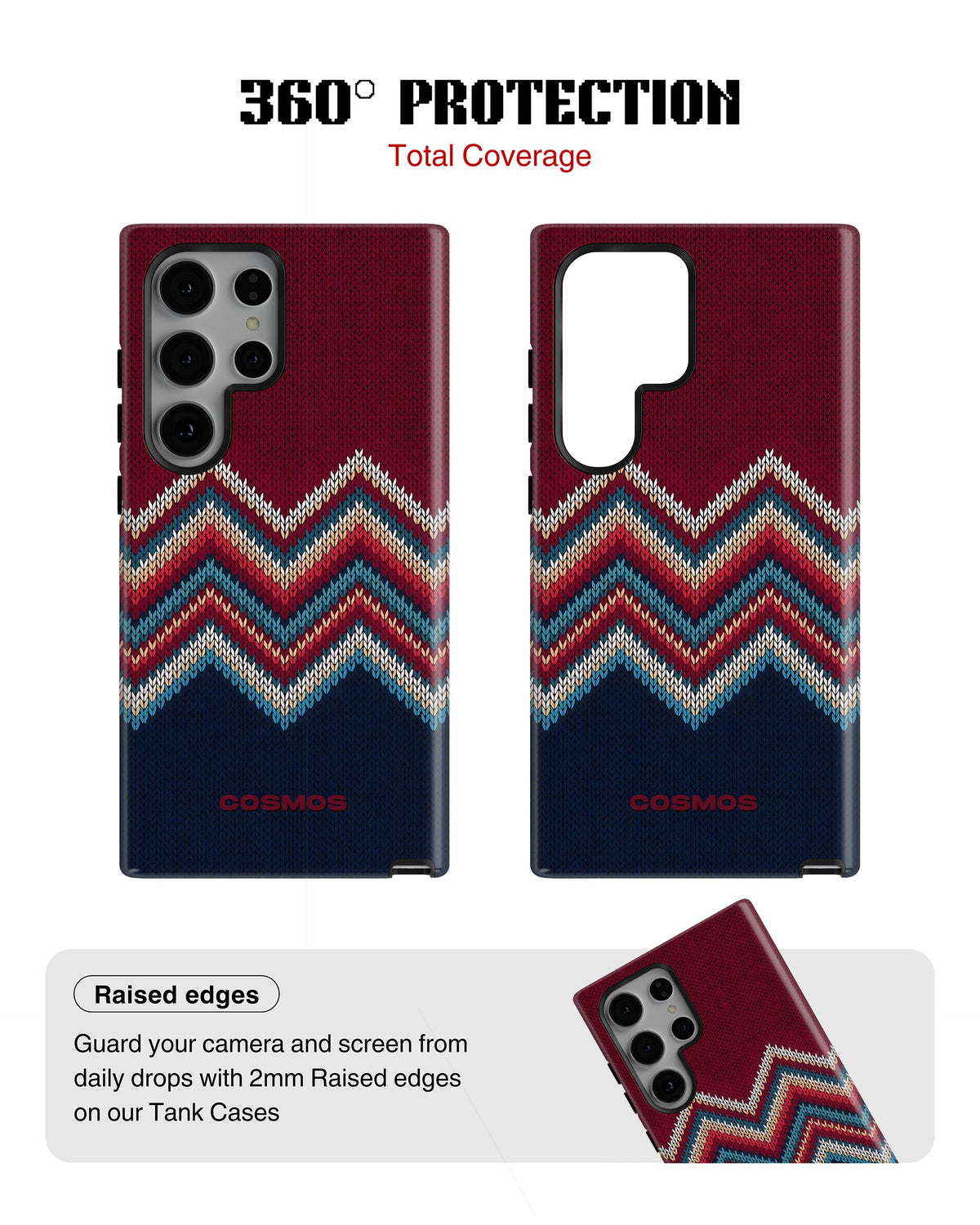 Samsung Galaxy S24 Ultra Tank Case | Textures (Winter Chevron)