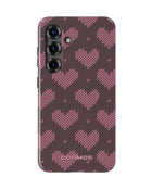 Samsung Galaxy S25 Tank Case | Textures (Blush Hearts)