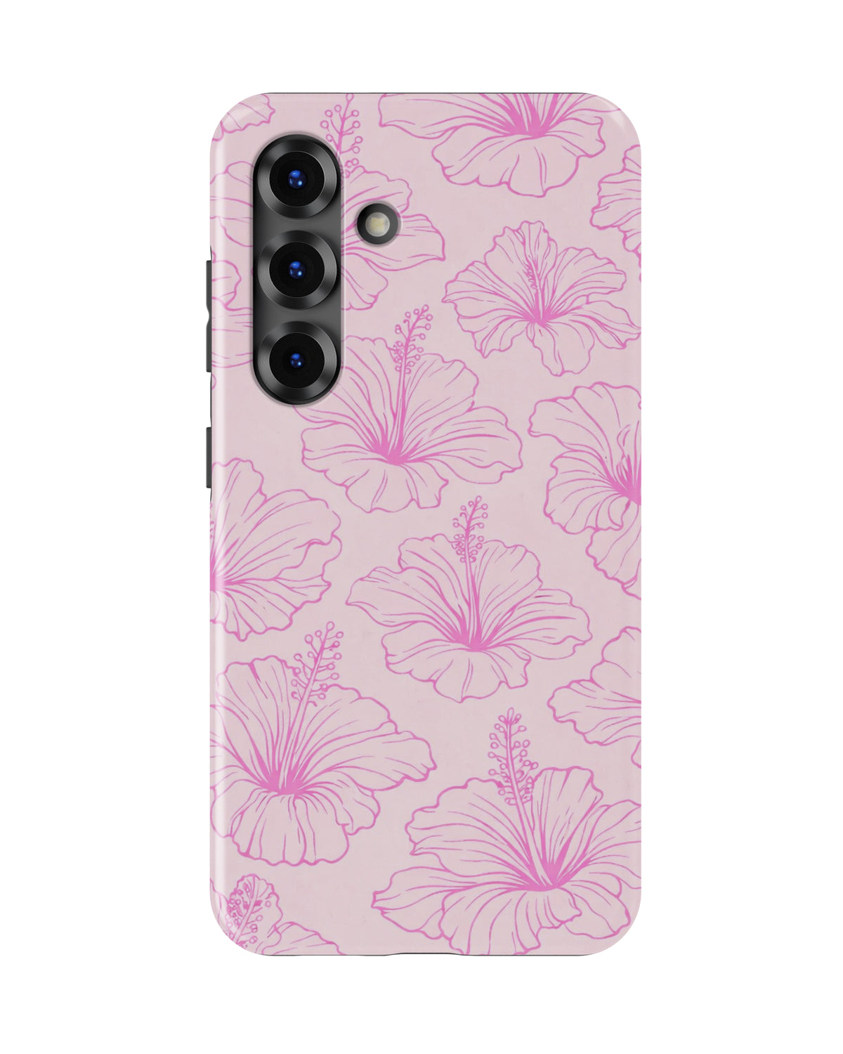 Samsung Galaxy S25 Tank Case | Girls Aesthetics (Blush Hibiscus)