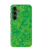 Samsung Galaxy S25 Tank Case | Modernism (Green Chaos)