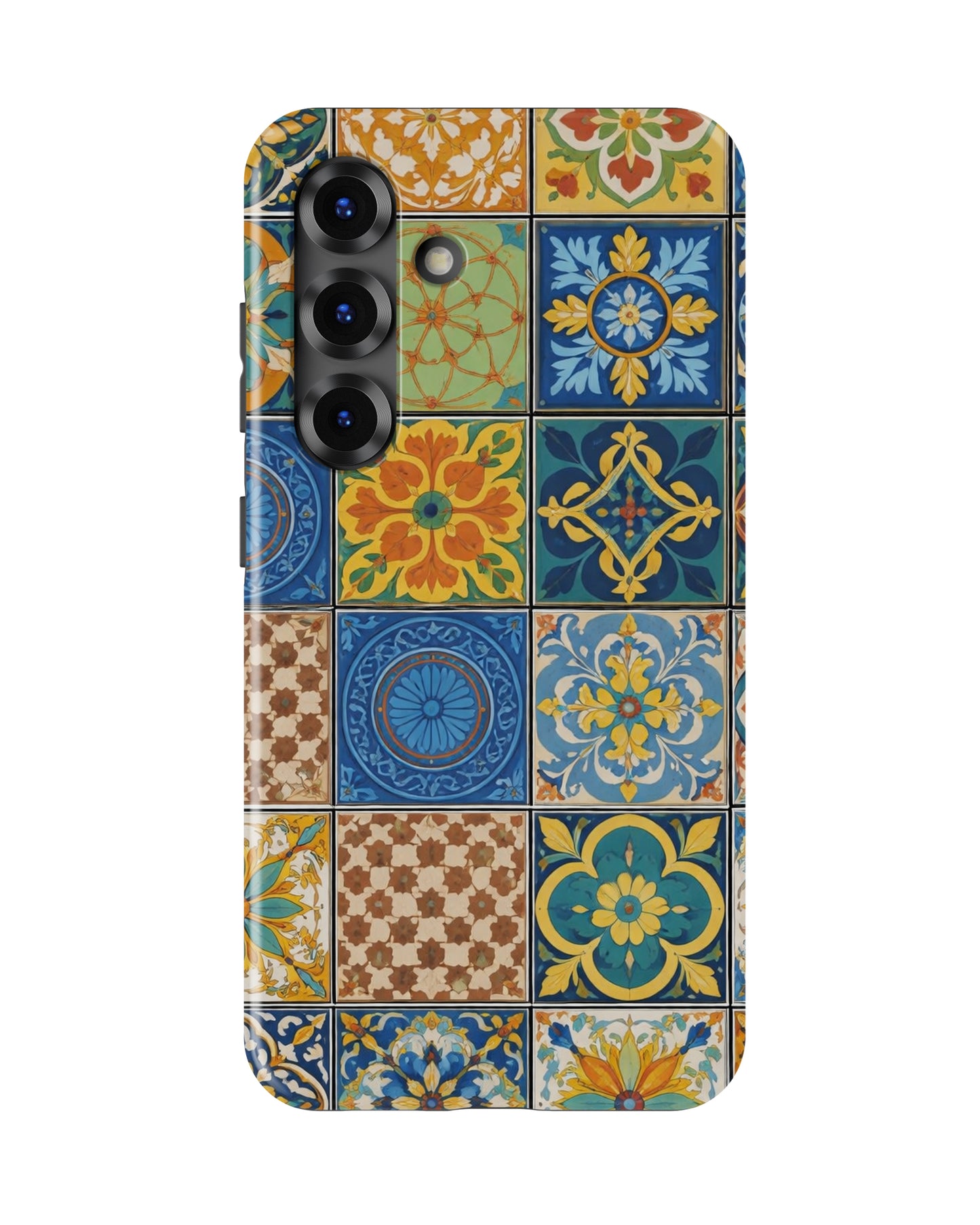 Samsung Galaxy S25 Tank Case | Girls Aesthetics (Moroccan Tiles)