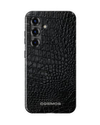 Samsung Galaxy S25 Tank Case | Textures (Obsidian Croc)