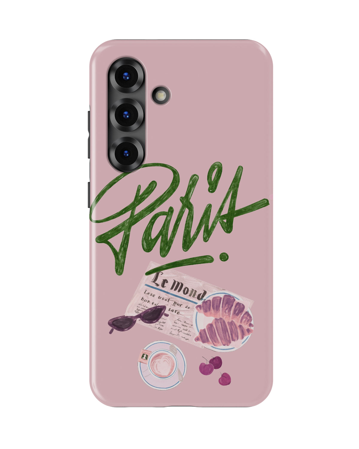Samsung Galaxy S25 Tank Case | Girls Aesthetics (Paris Pink)