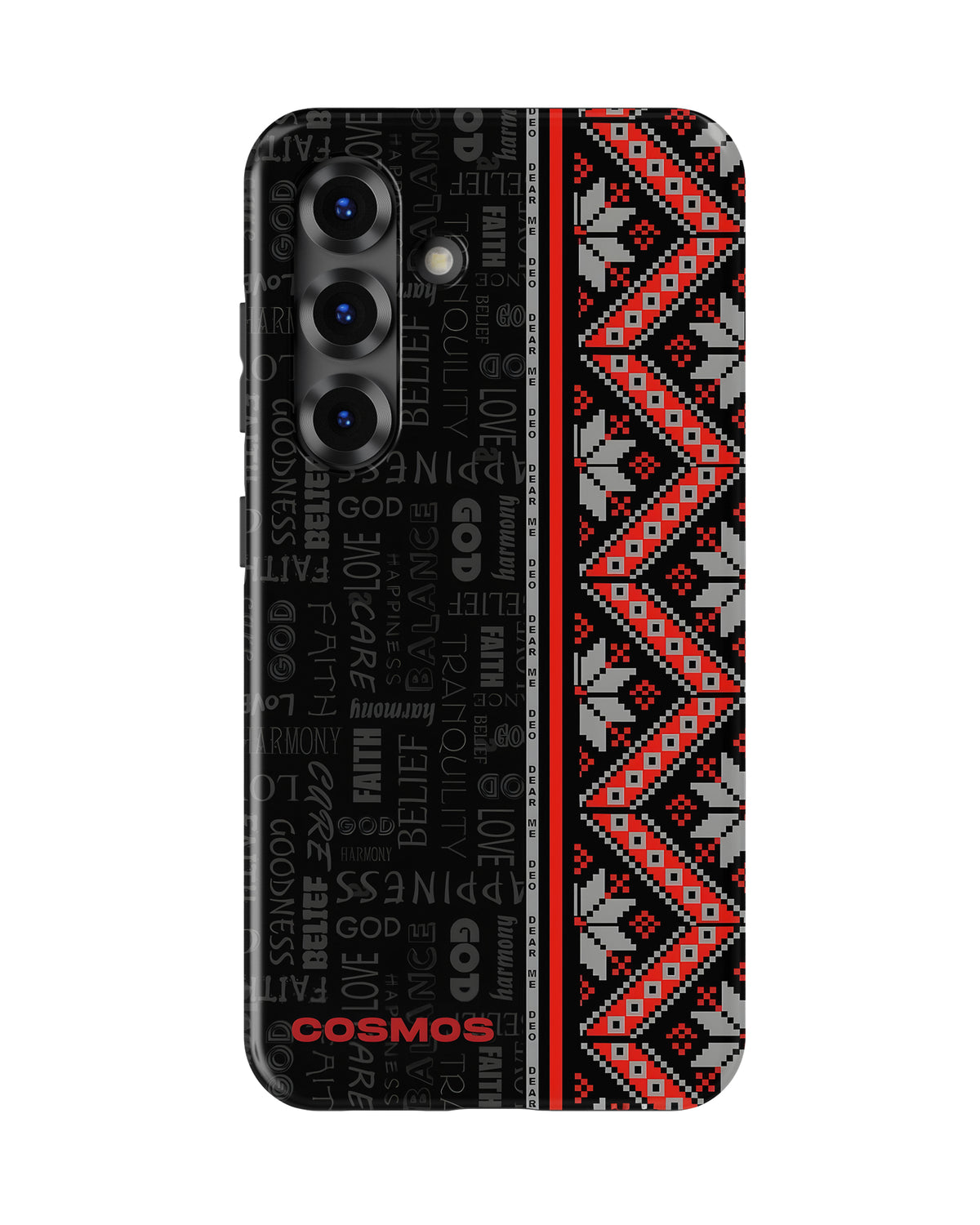 Samsung Galaxy S25 Tank Case | Textures (Tribal Noir)