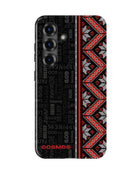 Samsung Galaxy S25 Tank Case | Textures (Tribal Noir)