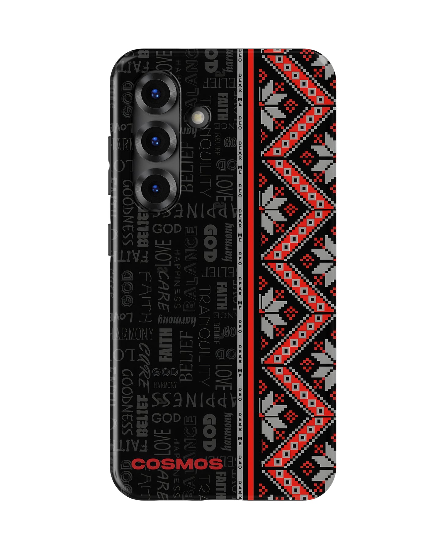 Samsung Galaxy S25 Tank Case | Textures (Tribal Noir)