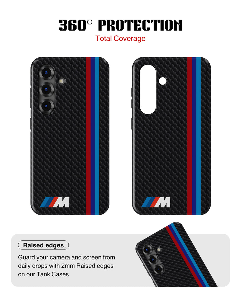 Samsung Galaxy S25 Tank Case | Sports Car (BMW Carbon)