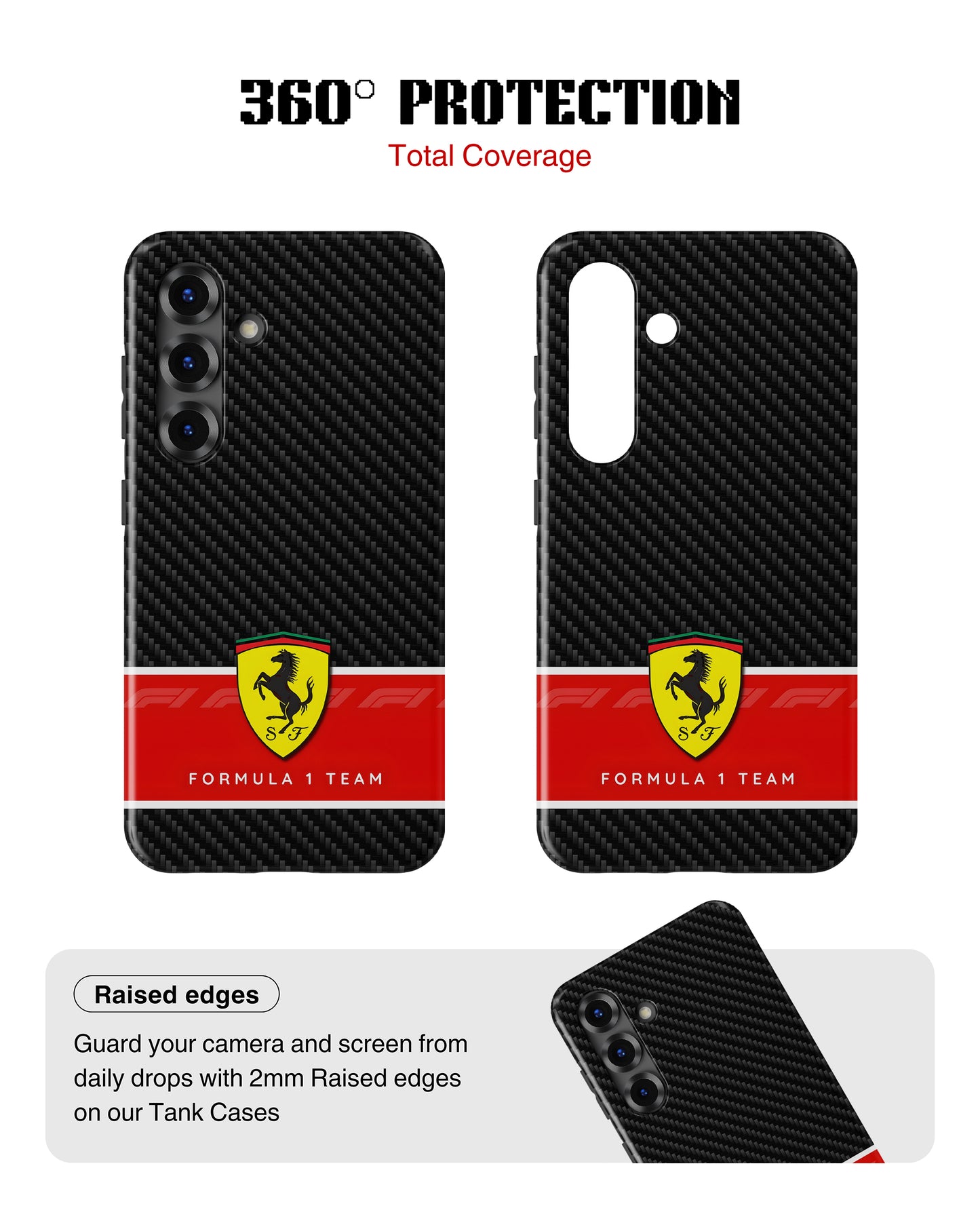 Samsung Galaxy S25 Tank Case | Formula 1 (Carbon Ferrari)