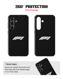 Samsung Galaxy S25 Tank Case | Formula 1 (Carbon Grid)
