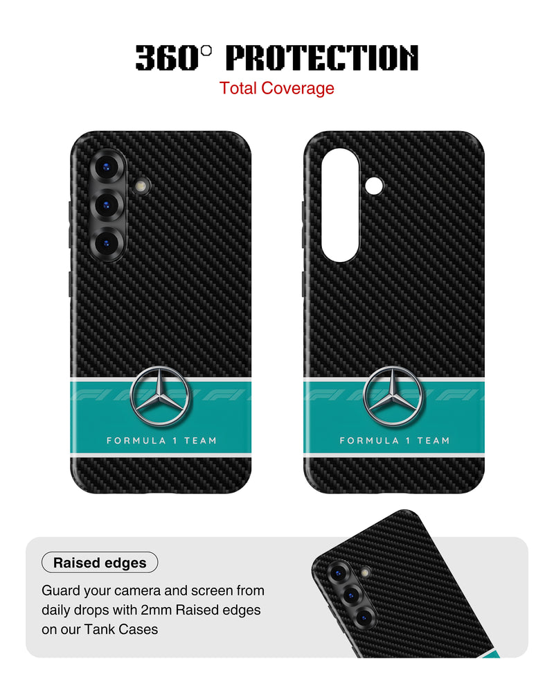 Samsung Galaxy S26 Tank Case | Formula 1 (Carbon Mercedes)