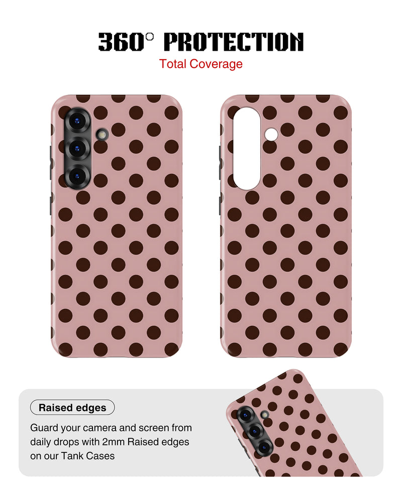 Samsung Galaxy S26 Tank Case | Girls Aesthetics (Choco Dots)